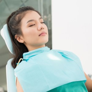 relaxed patient at dental office